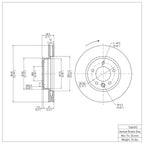 R1 Disc Brake Rotor ERE-74049D