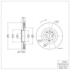 R1 Disc Brake Rotor ERE-75028D