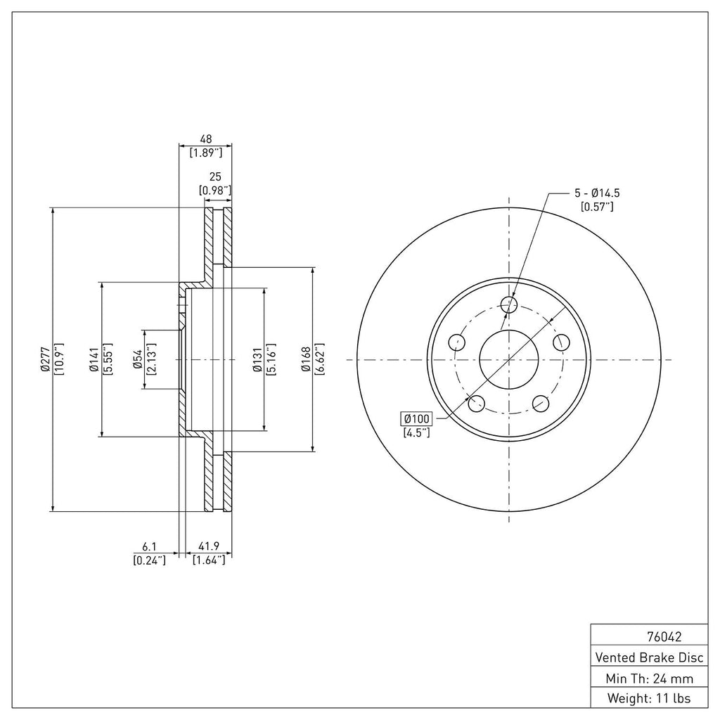 R1 Concepts Disc Brake Rotor ERE-76042