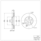 R1 Concepts Disc Brake Rotor ERE-76055
