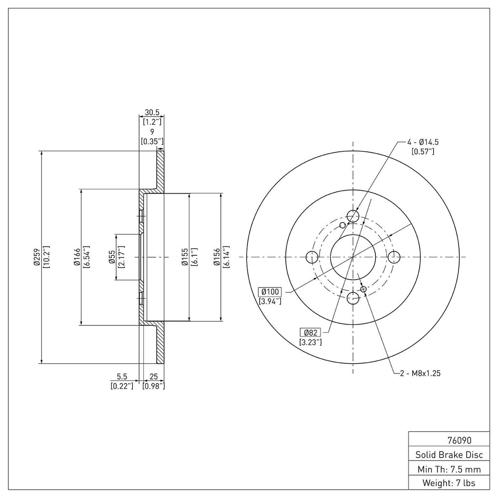 R1 Concepts Disc Brake Rotor ERE-76090
