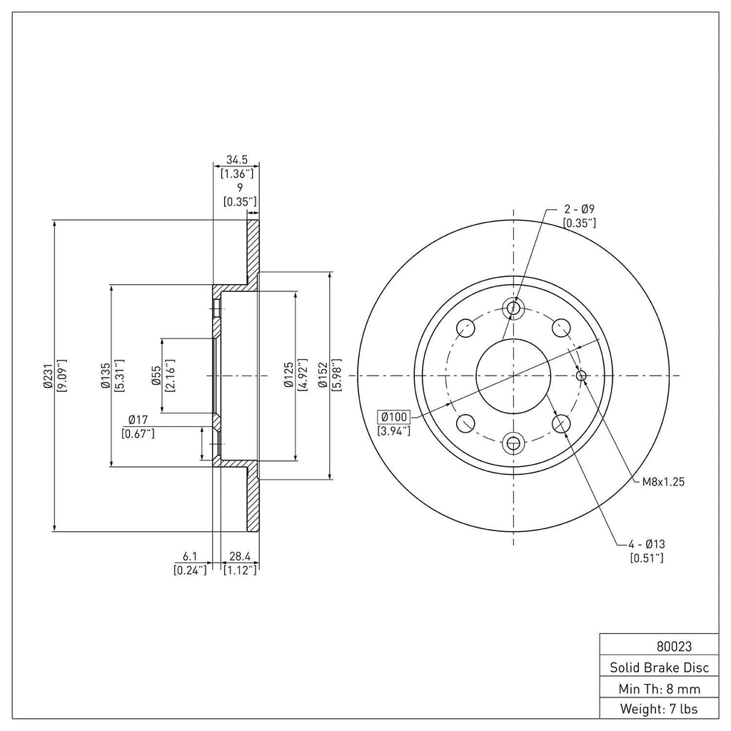R1 Concepts Disc Brake Rotor ERE-80023