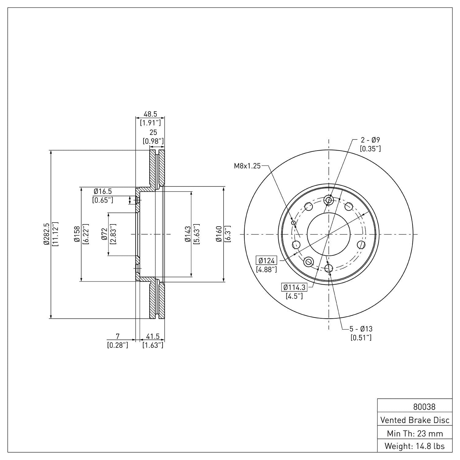 R1 Concepts Disc Brake Rotor ERE-80038