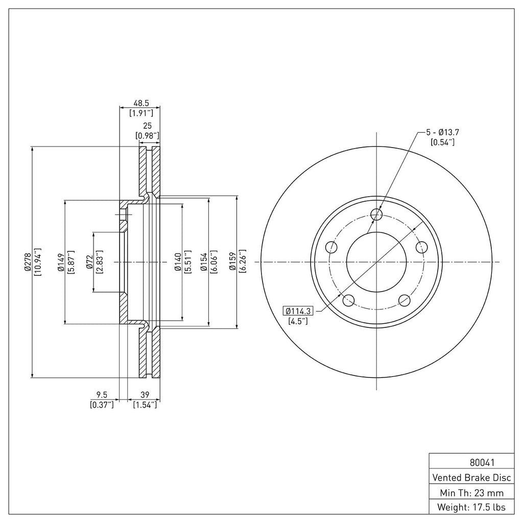 R1 Concepts Disc Brake Rotor ERE-80041
