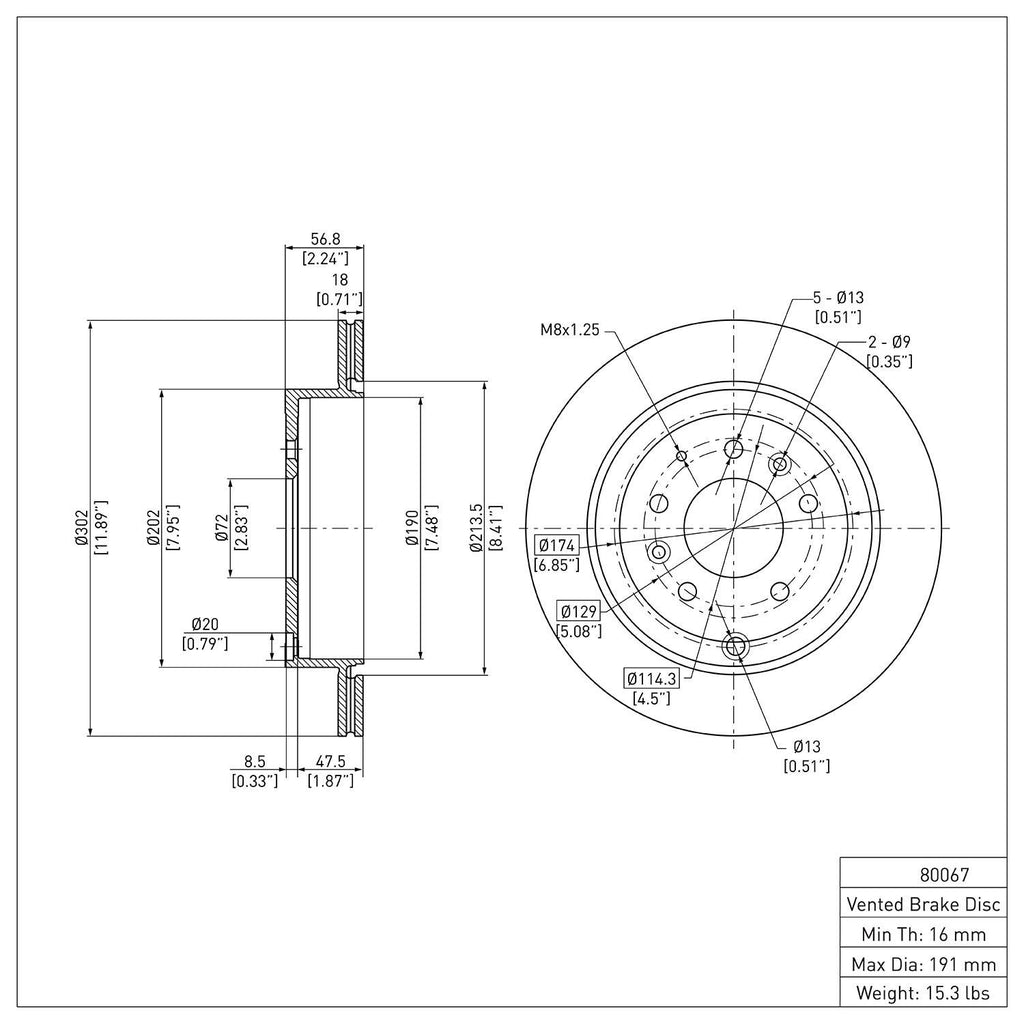 R1 Concepts Disc Brake Rotor ERE-80067