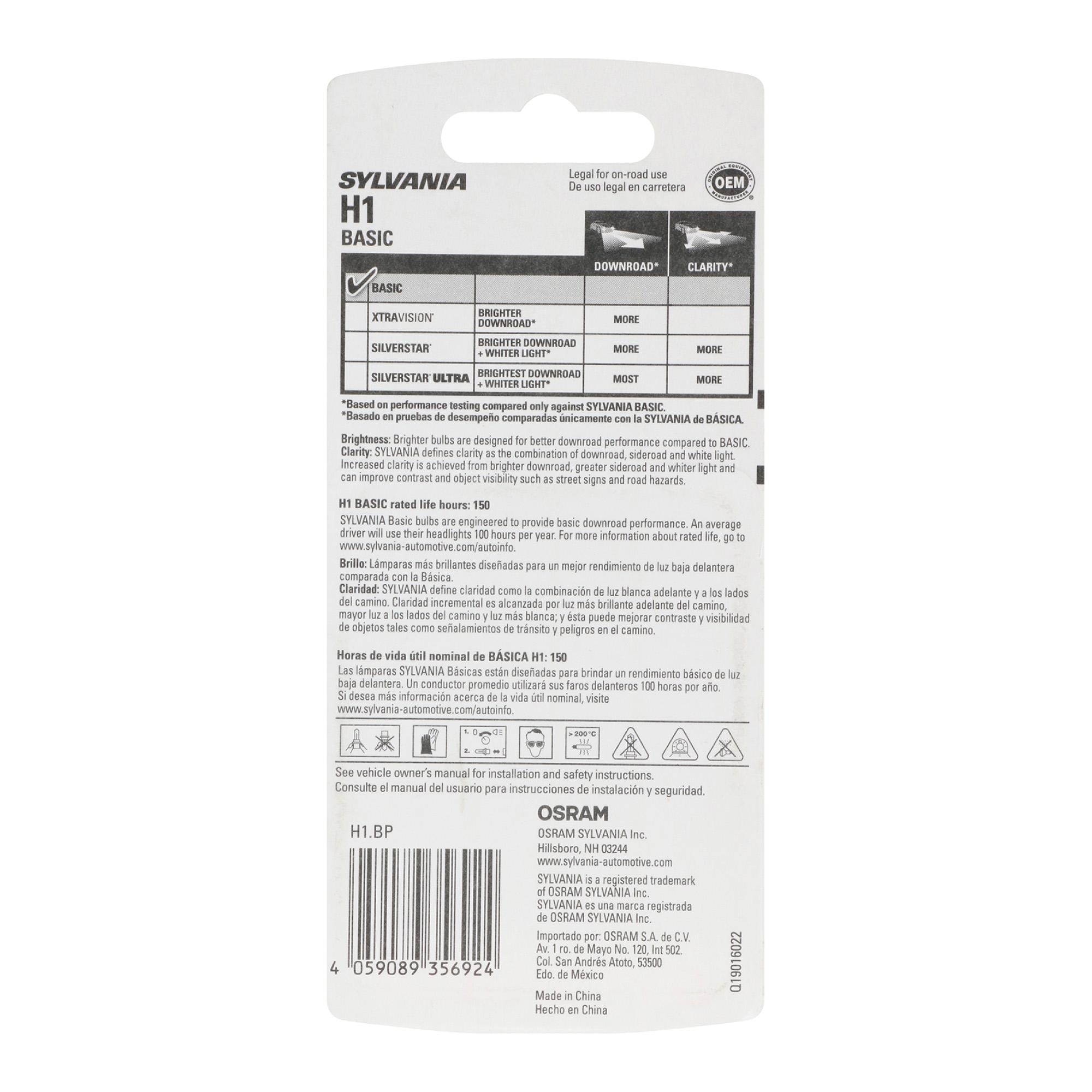 Sylvania Basic Headlight and Fog Light Bulb H1-55W