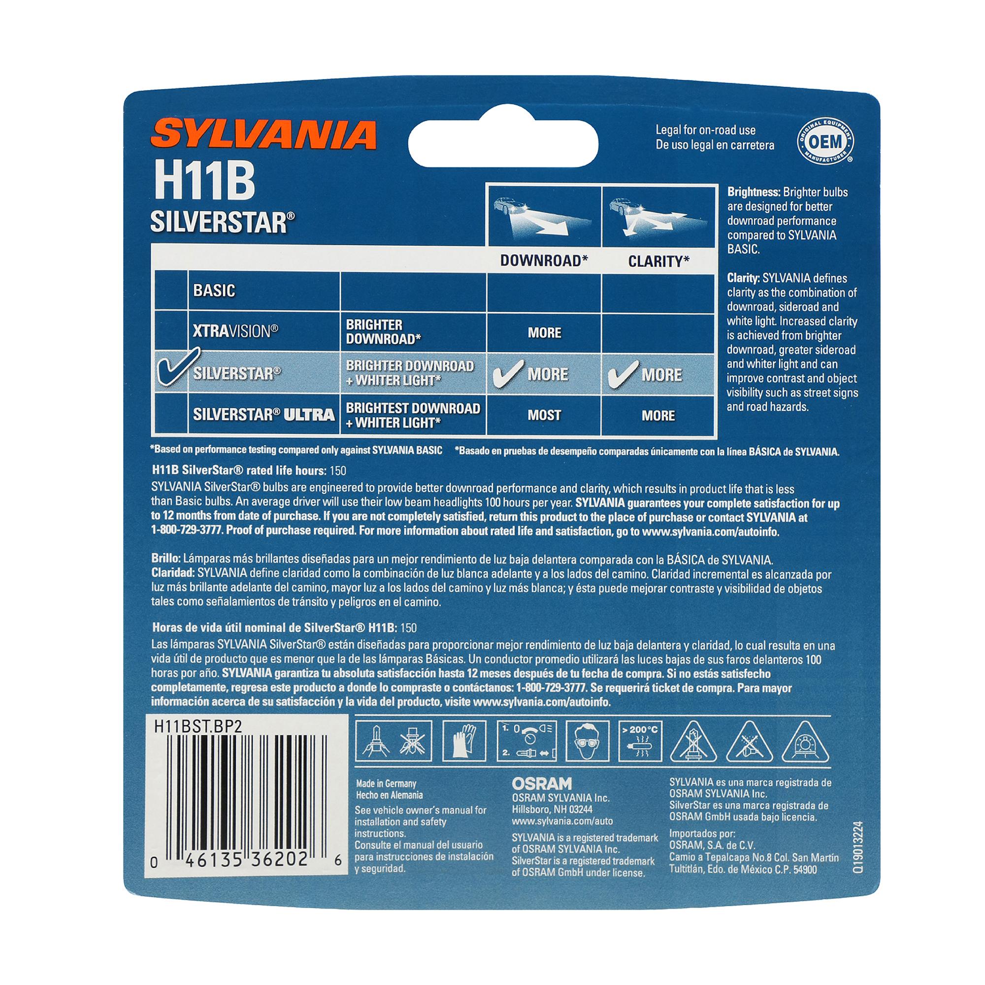 Sylvania SilverStar Headlight Bulb H11BST-2