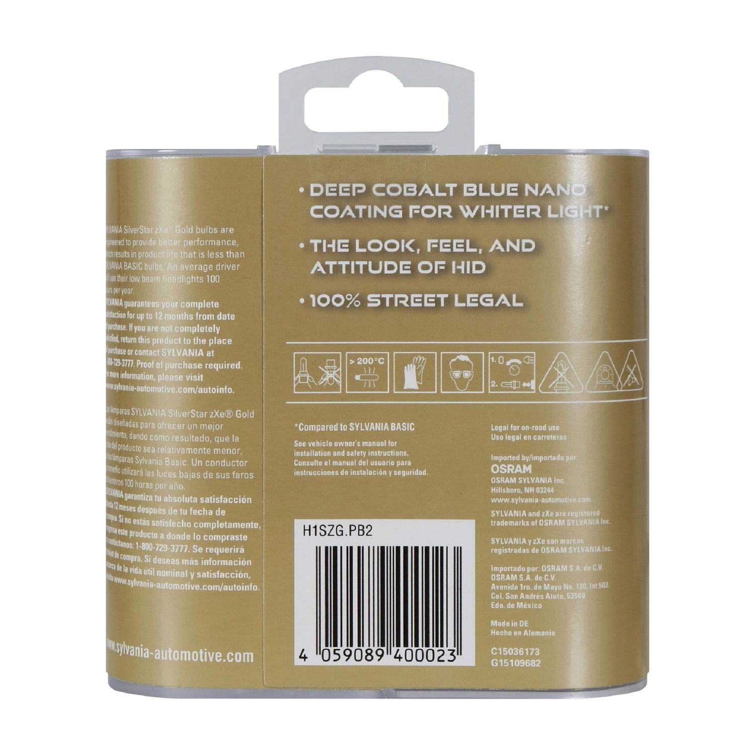 Sylvania Headlight Bulb H1SZGOLD-2