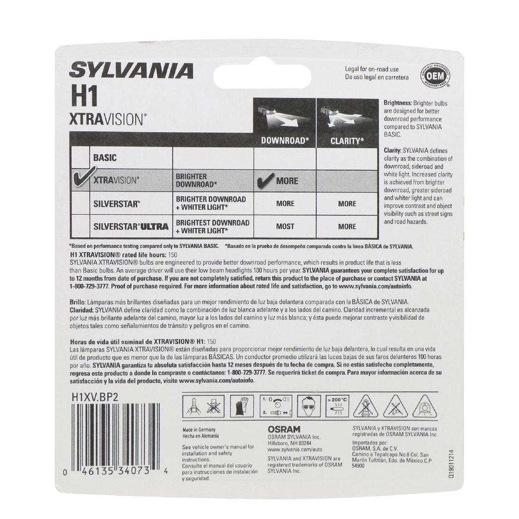 Sylvania XtraVision Bulb H1XV-2