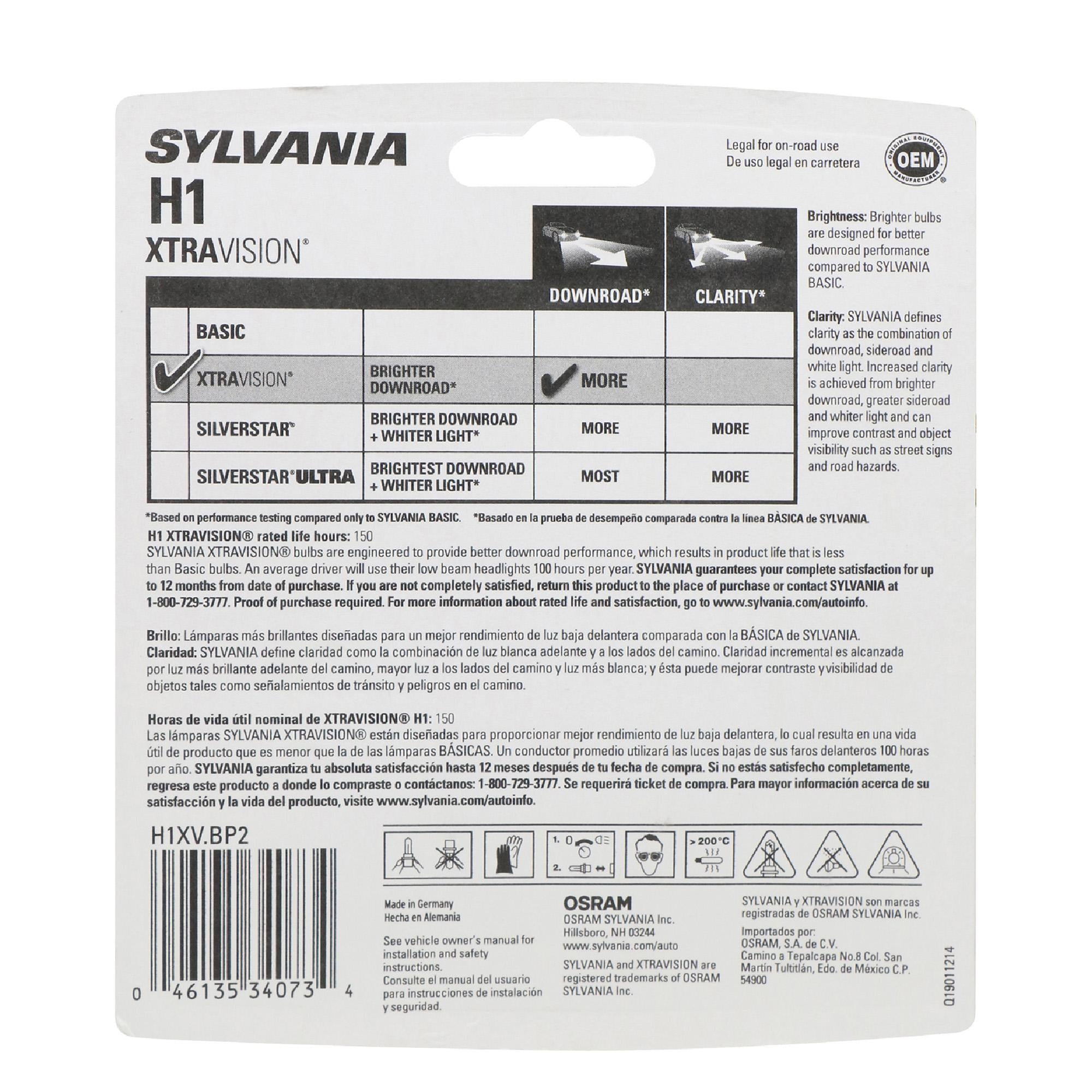 Sylvania XtraVision Bulb H1XV-2
