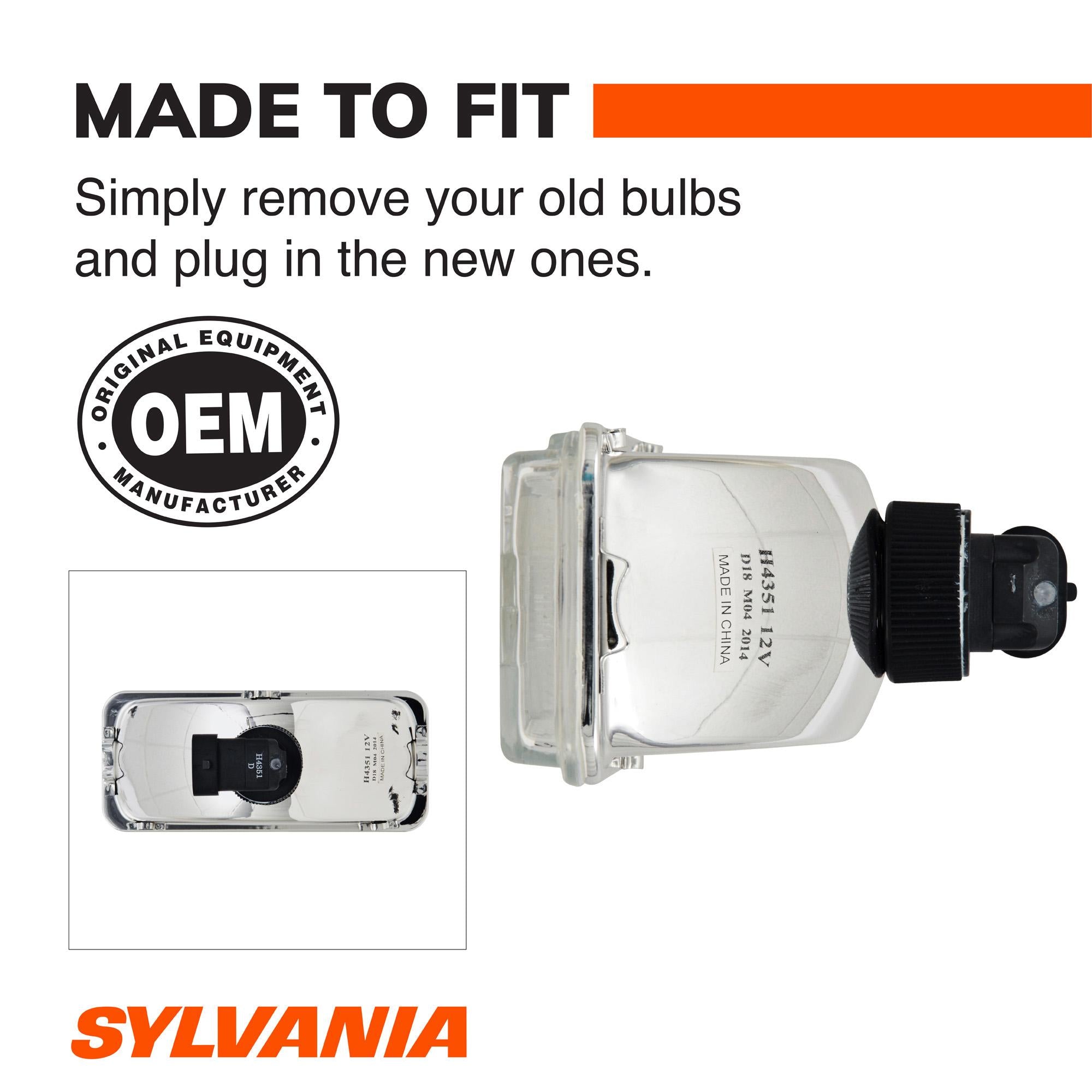 Sylvania Basic Headlight Bulb H4351