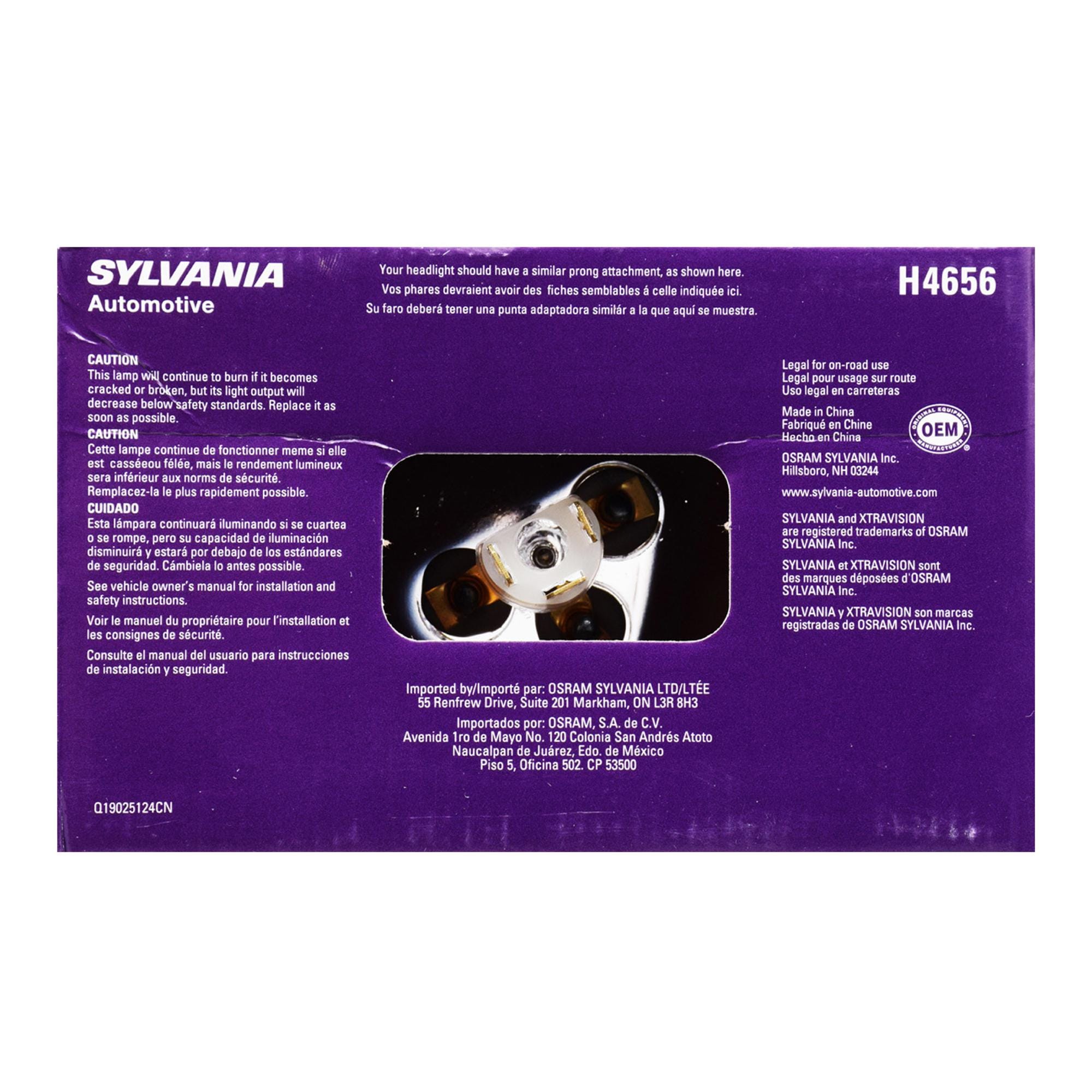 Sylvania XtraVision Headlight Bulb H4656XV