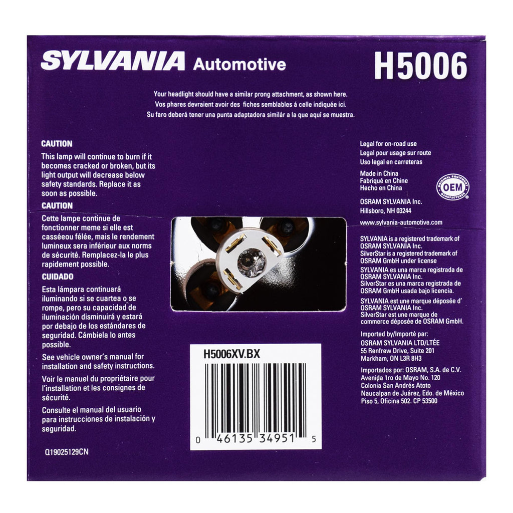 Sylvania XtraVision Headlight Bulb H5006XV