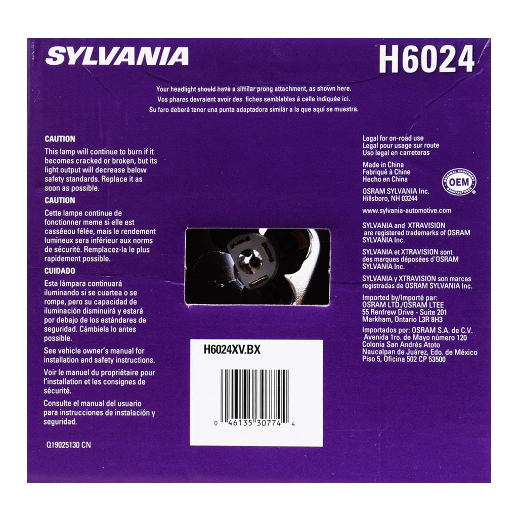 Sylvania XtraVision Headlight Bulb H6024XV
