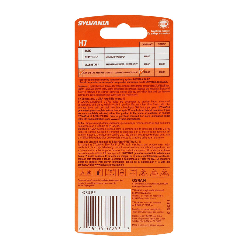 Sylvania SilverStar Ultra Bulb H7SU