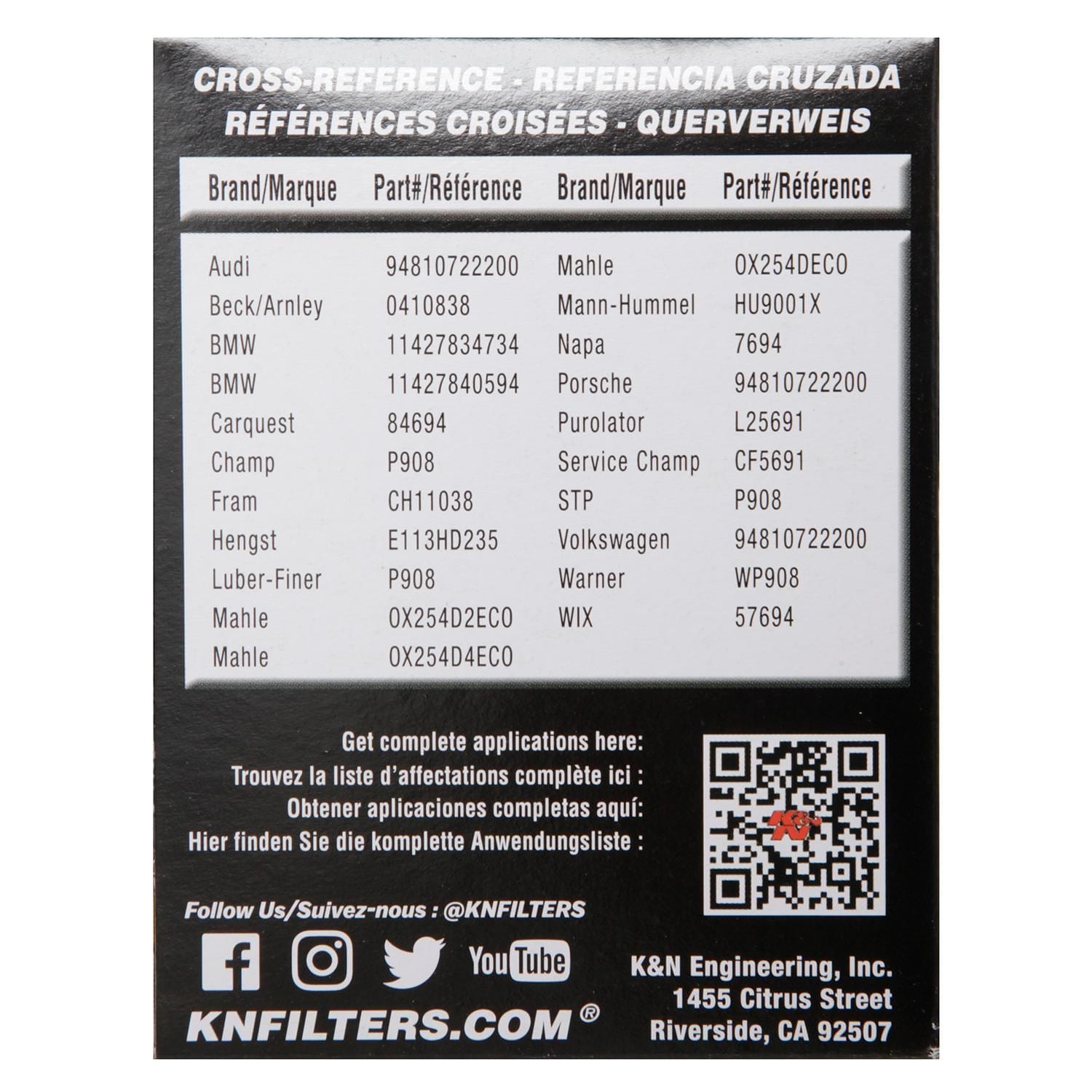 K&N High Performance Oil Filter HP-7032