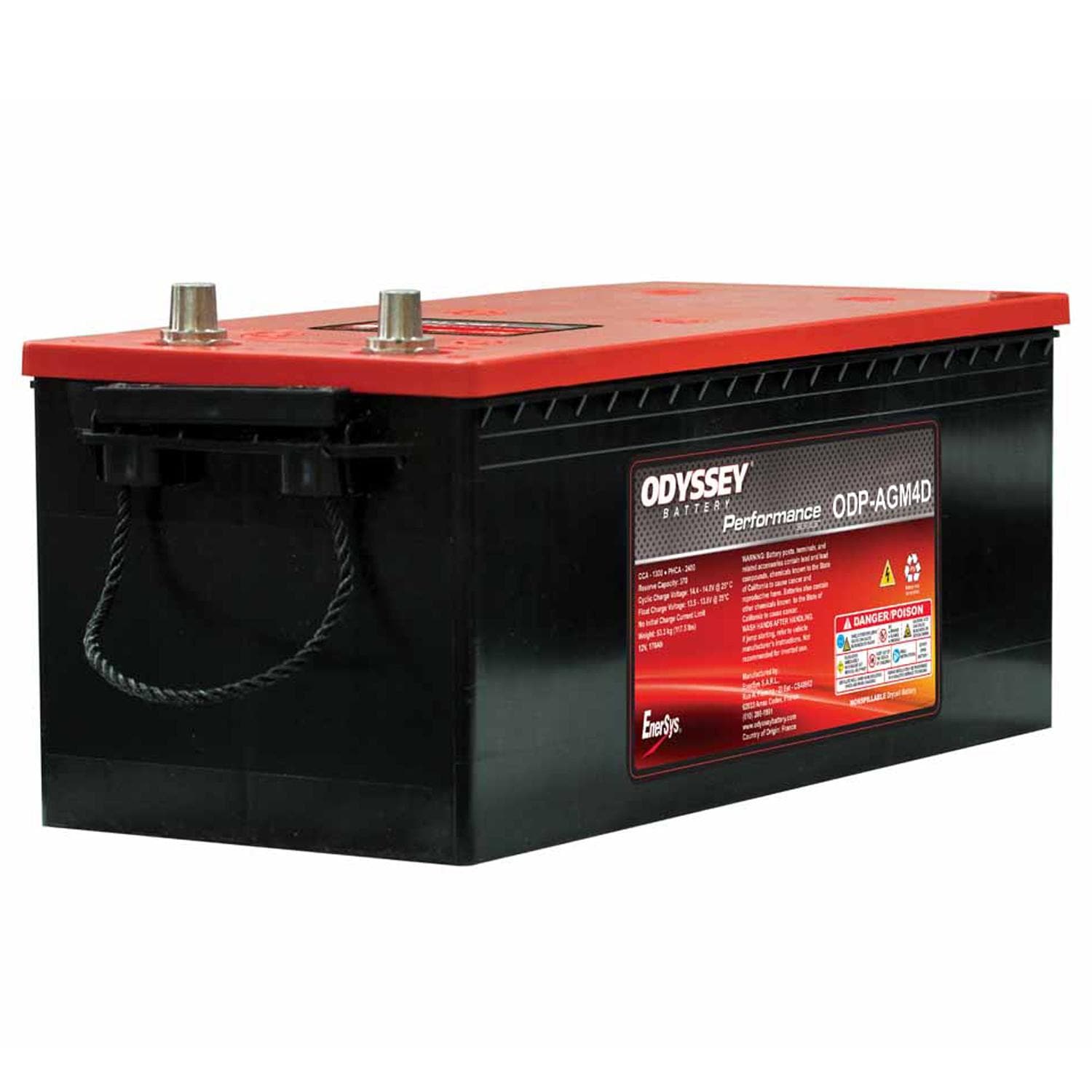 Odyssey Performance Group Size 4 Absorbed Glass Mat (AGM) Battery ODP-AGM4D