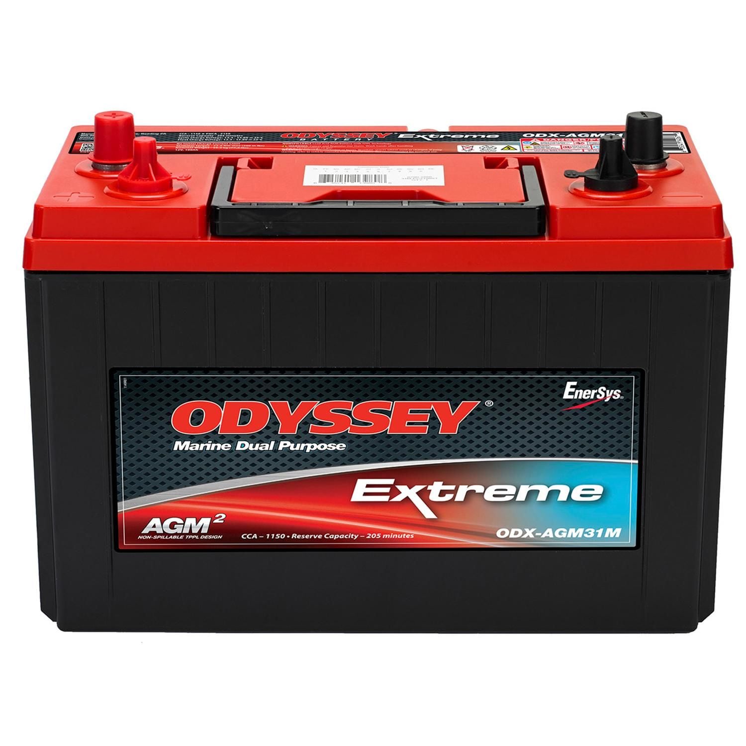 Odyssey Extreme Group Size 31 Marine/RV Dual Purpose Absorbed Glass Mat (AGM) Battery ODX-AGM31M