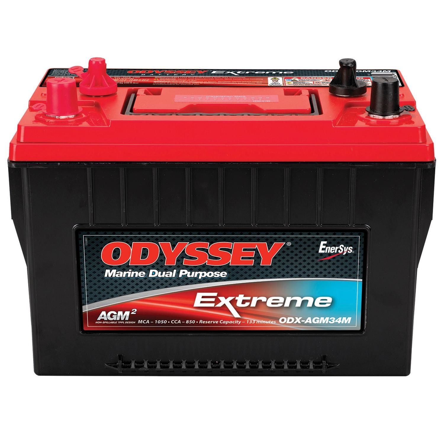 Odyssey Extreme Group Size 34 Marine/RV Dual Purpose Absorbed Glass Mat (AGM) Battery ODX-AGM34M