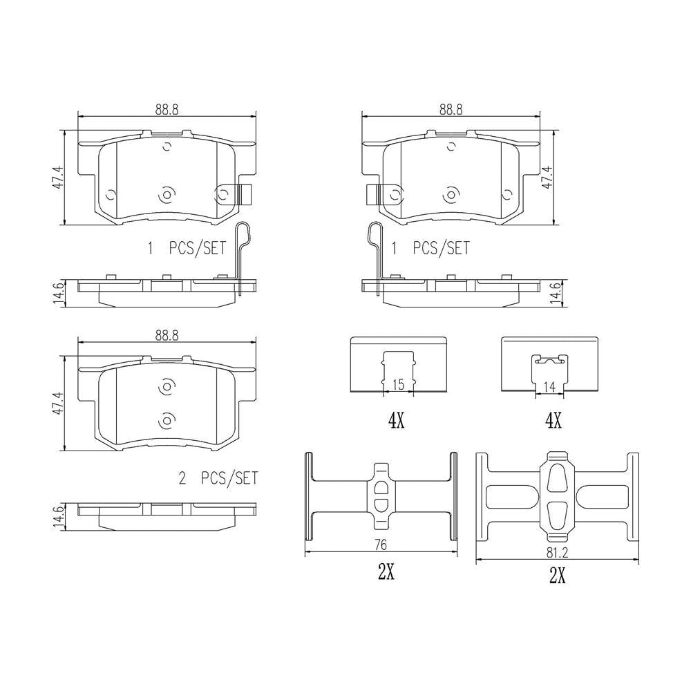 Brembo Ceramic Disc Brake Pad Set P28022N
