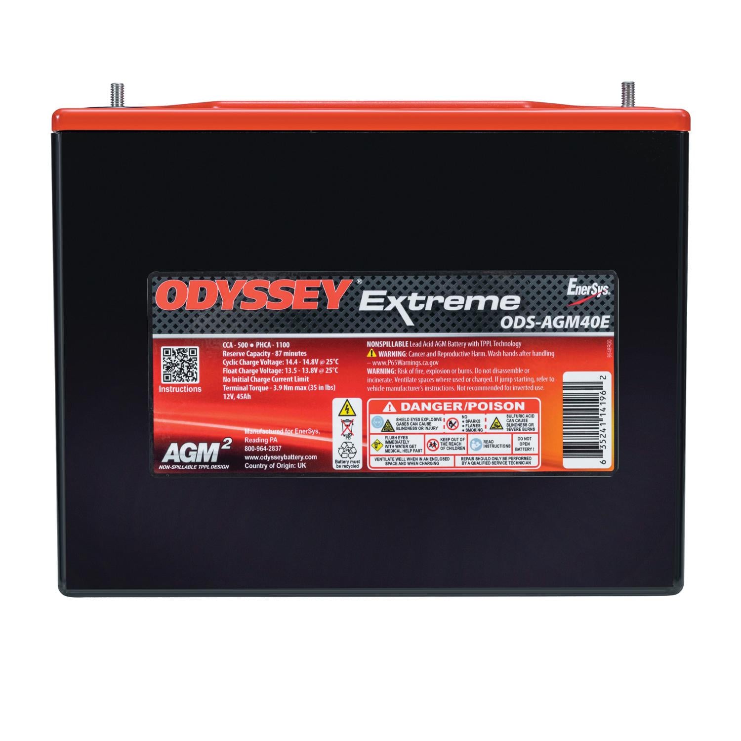 Odyssey Extreme Powersport Absorbed Glass Mat (AGM) Battery PC1100