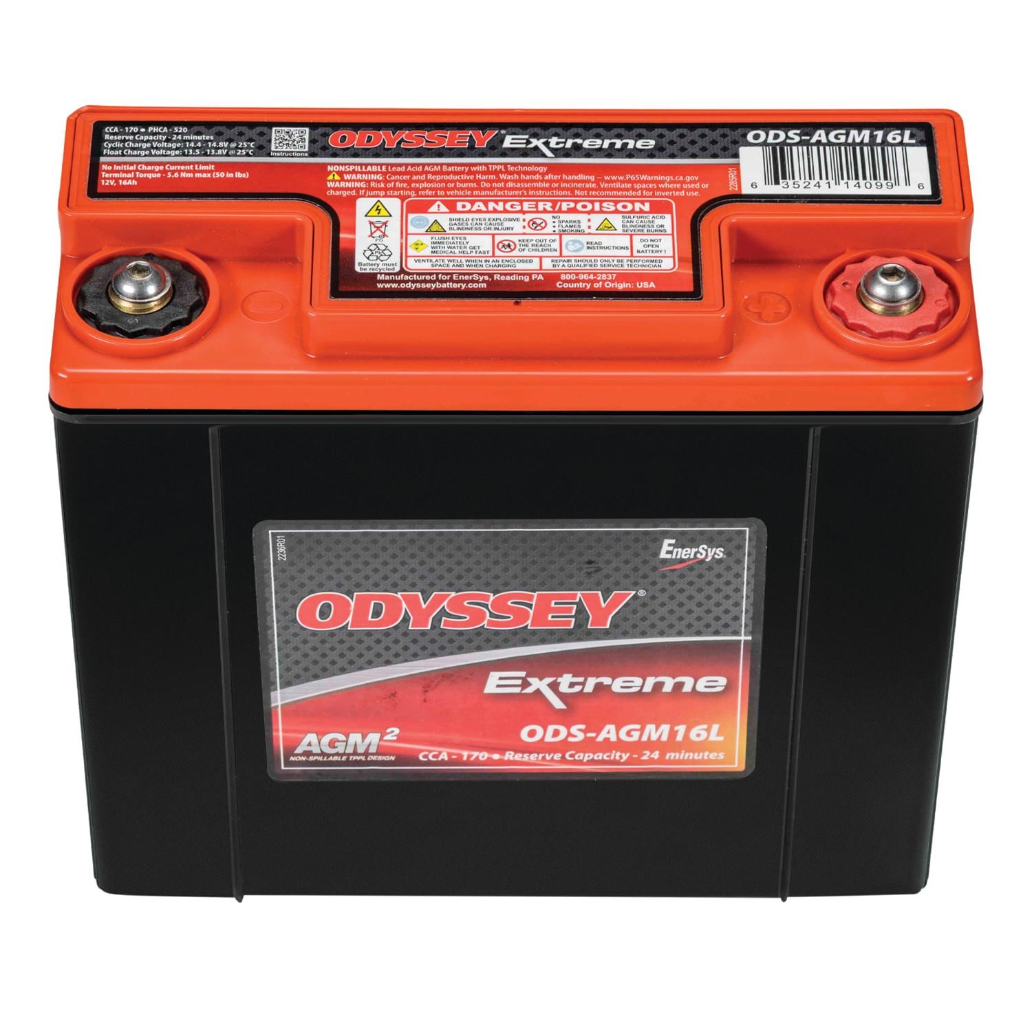 Odyssey Extreme Group Size 1 Powersport Absorbed Glass Mat (AGM) Battery PC680