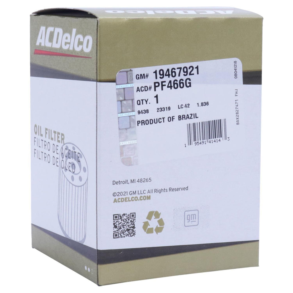 Gold Cartridge Engine Oil Filter PF466G