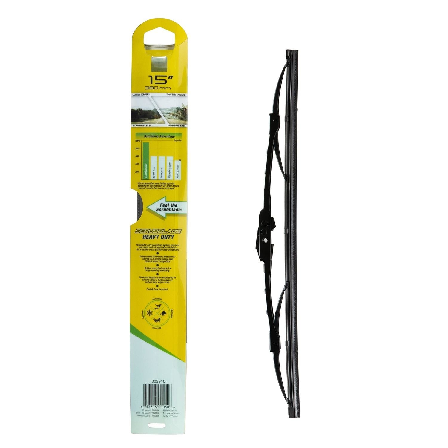 Scrubblade 15in Heavy Duty Wiper Blade SB1500