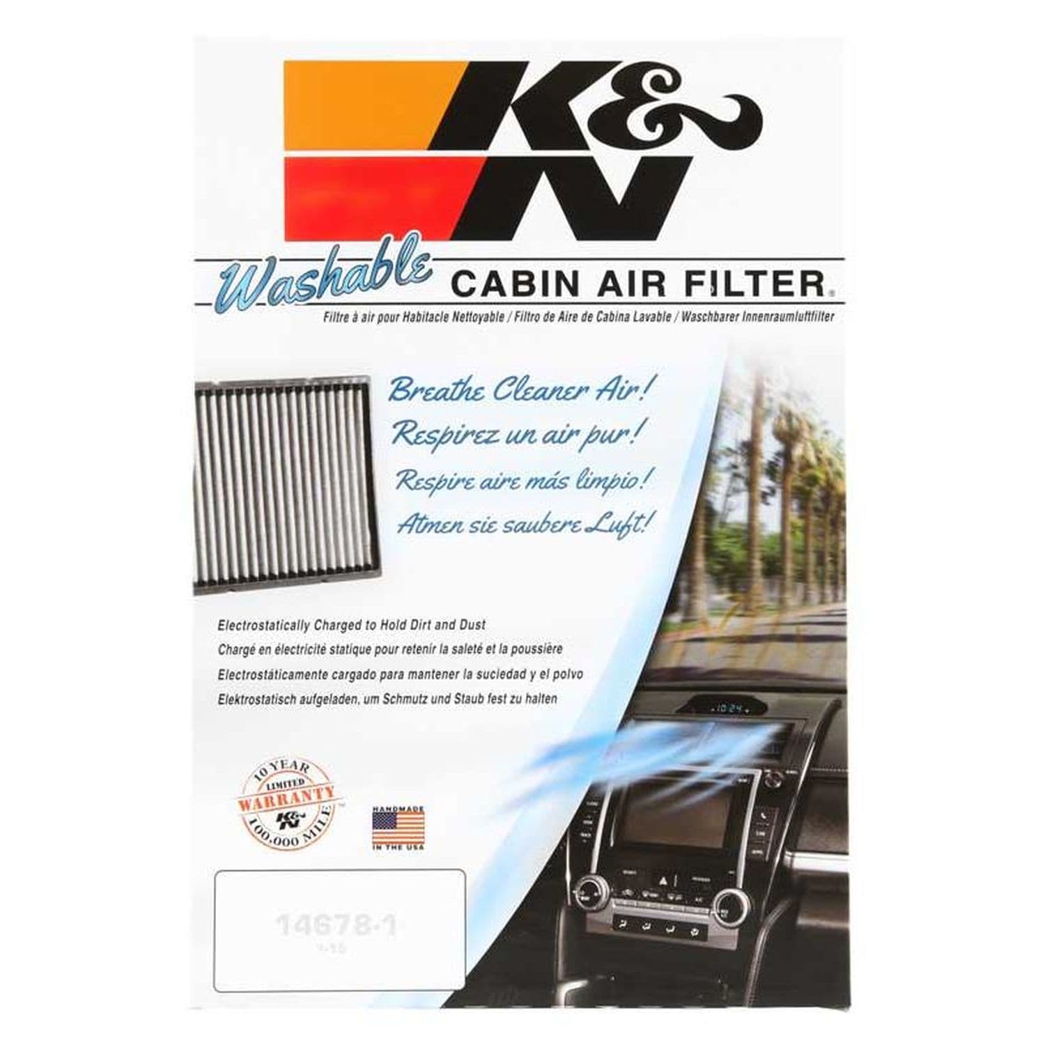 K&N High Performance Cabin Air Filter VF1018
