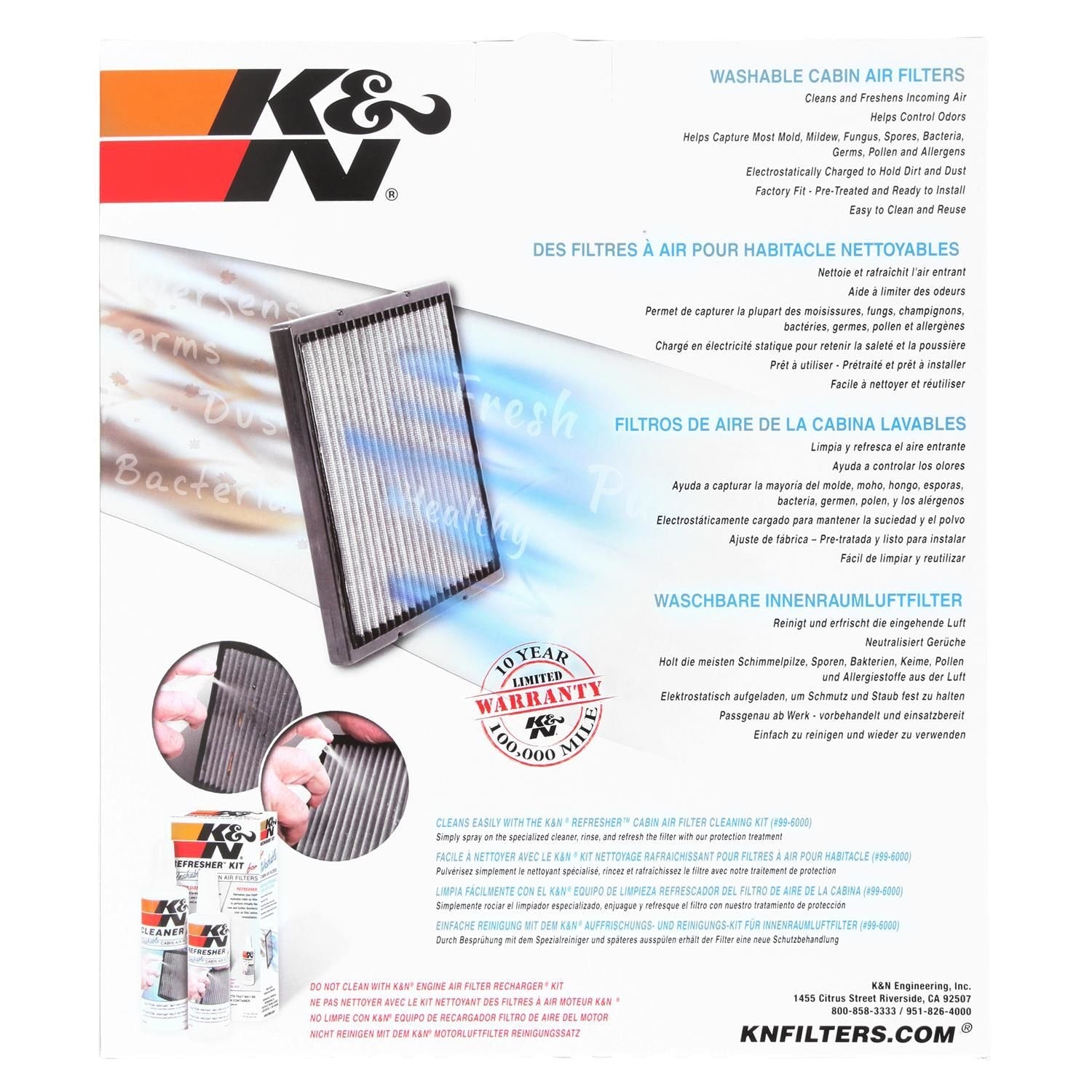 K&N High Performance Cabin Air Filter VF3019