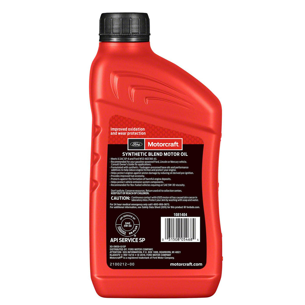 Motorcraft Synthetic Blend Engine Oil 5W-30 1 Quart