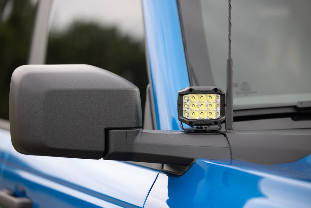 LED Light Kit | Ditch Mount | 2" Black Pair | White DRL | Ford Bronco (21-26)