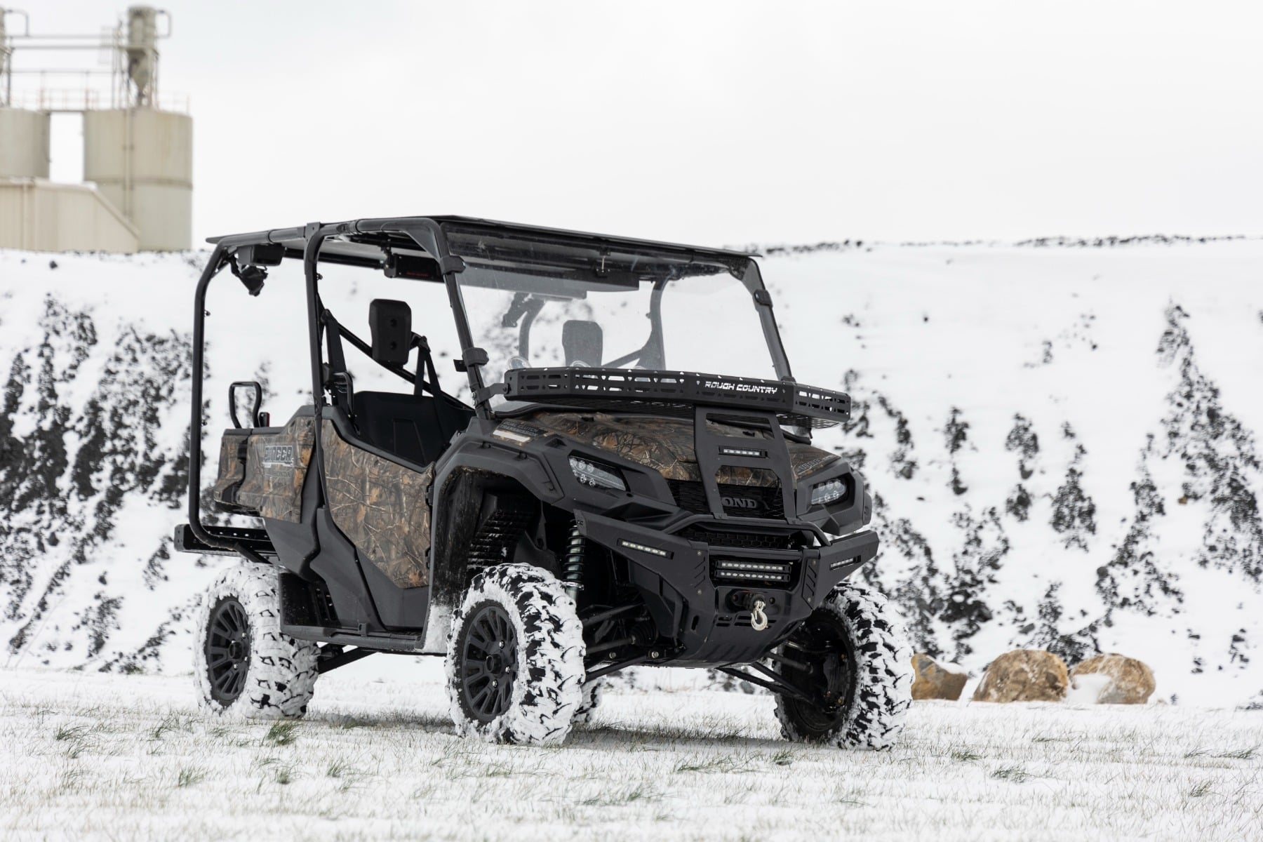 Front Cargo Rack |Black Series LED | 6" Light | Slim Line | Honda Pioneer 1000