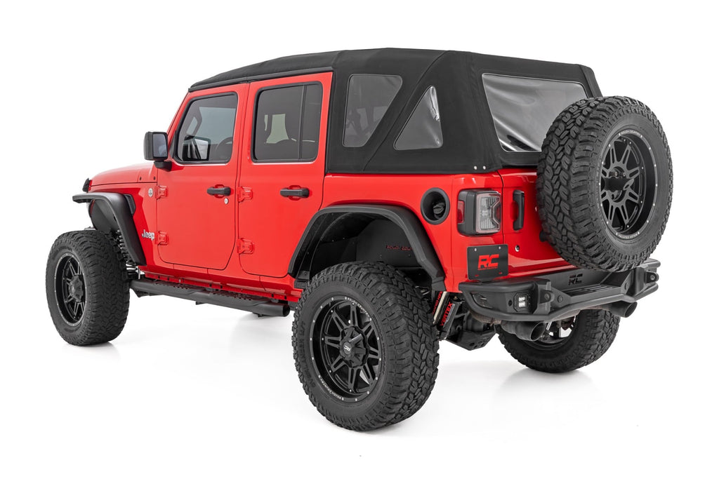 Oval Nerf Steps | 4 Door | Black | Jeep Wrangler Unlimited 4WD (2018-2026)