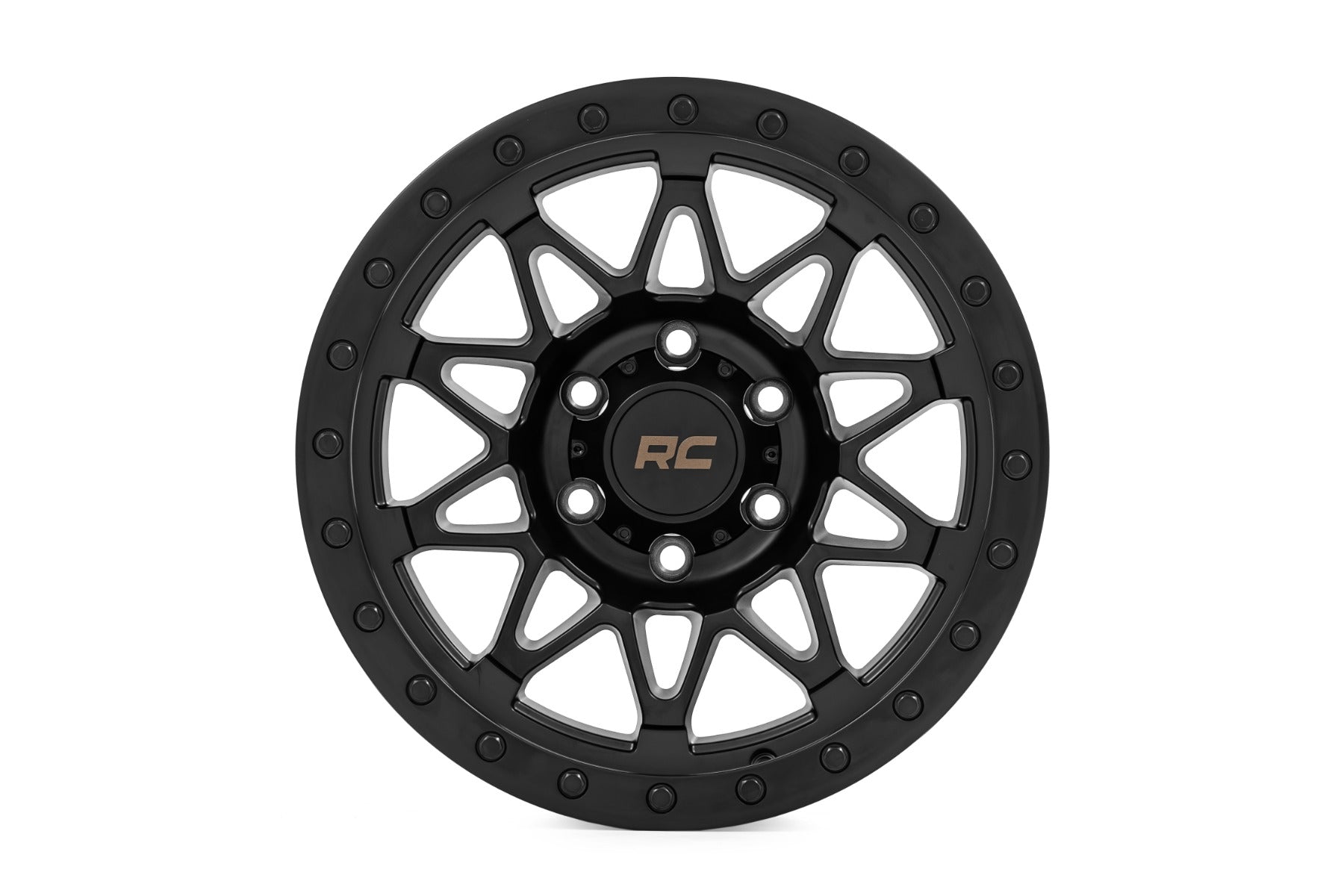 Rough Country 78 Series Wheel | Simulated Beadlock | Black | 17x8.5 | 6x5.5 | +0mm