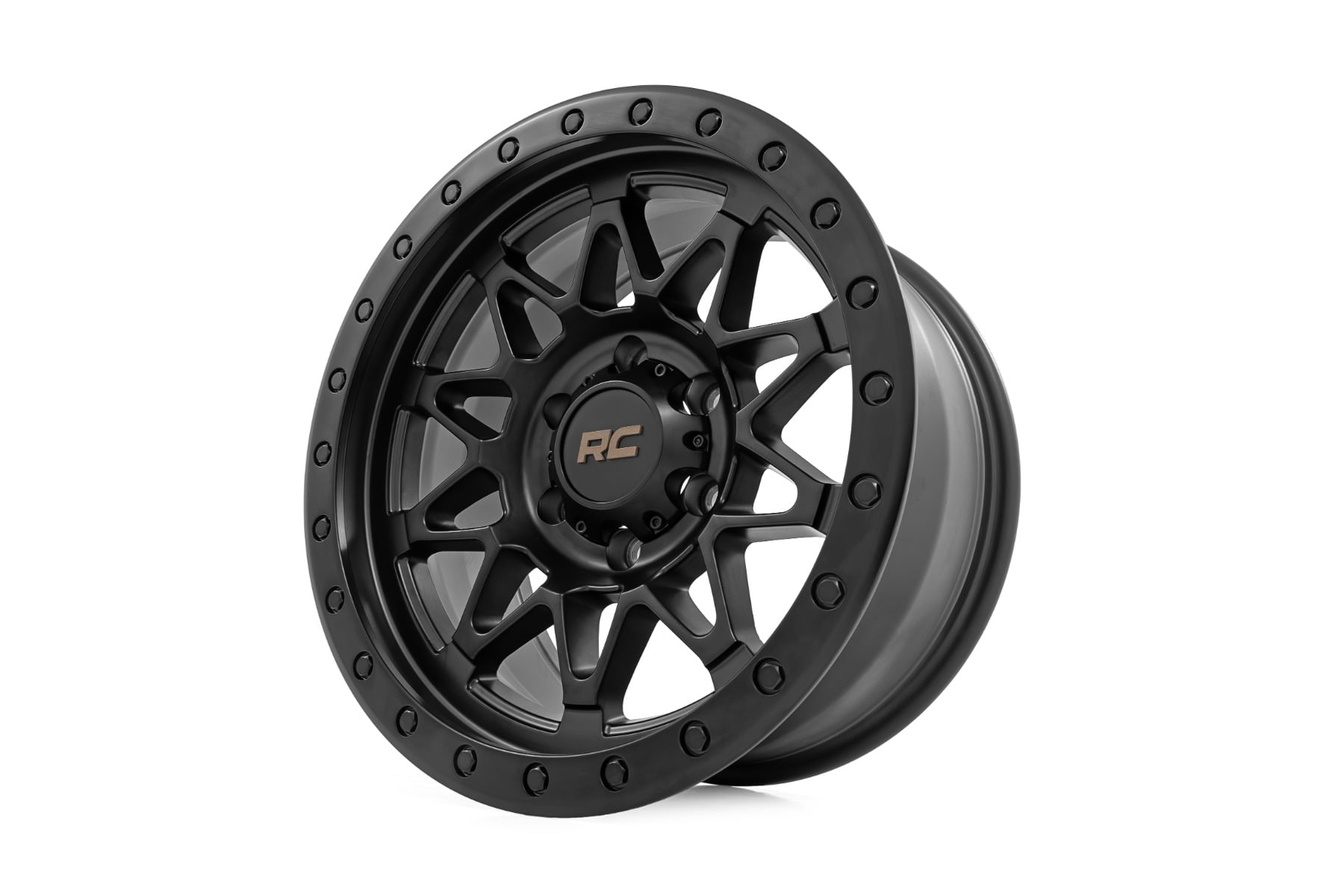 Rough Country 78 Series Wheel | Simulated Beadlock | Black | 18x9 | 6x5.5 | +0mm