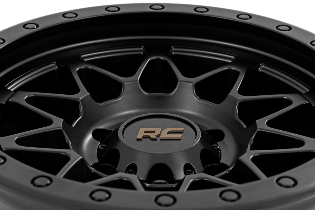 Rough Country 78 Series Wheel | Simulated Beadlock | Black | 18x9 | 6x5.5 | +0mm