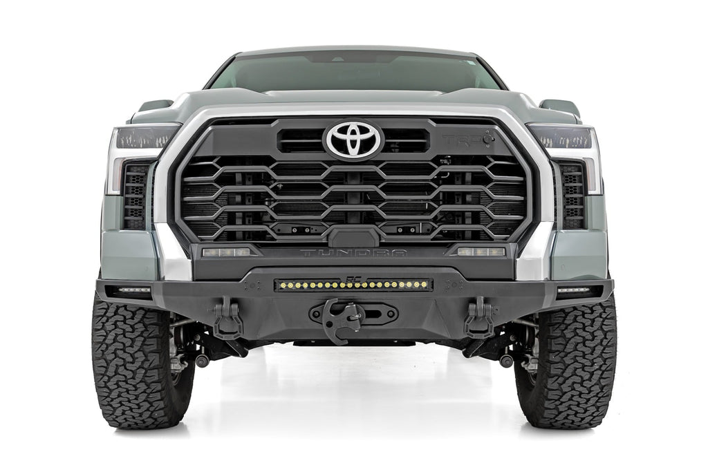 Hybrid Front Bumper | 12000S | Blk LED w/ White DRL | Toyota Tundra (22-26)