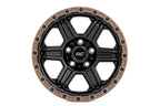 Rough Country 79 Series Wheel | One-Piece | Semi Gloss Black w/Bronze Ring | 18x9 | 6x5.5 |+18mm