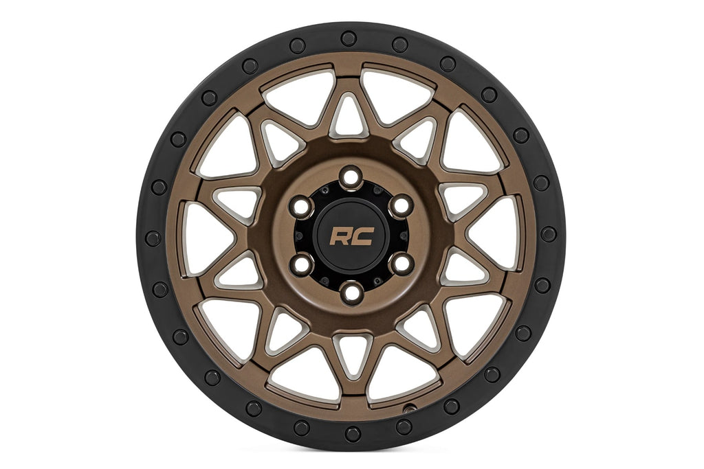 Rough Country 78 Series Wheel | Simulated Beadlock | Bronze/Black | 18x9 | 6x5.5 | -12mm