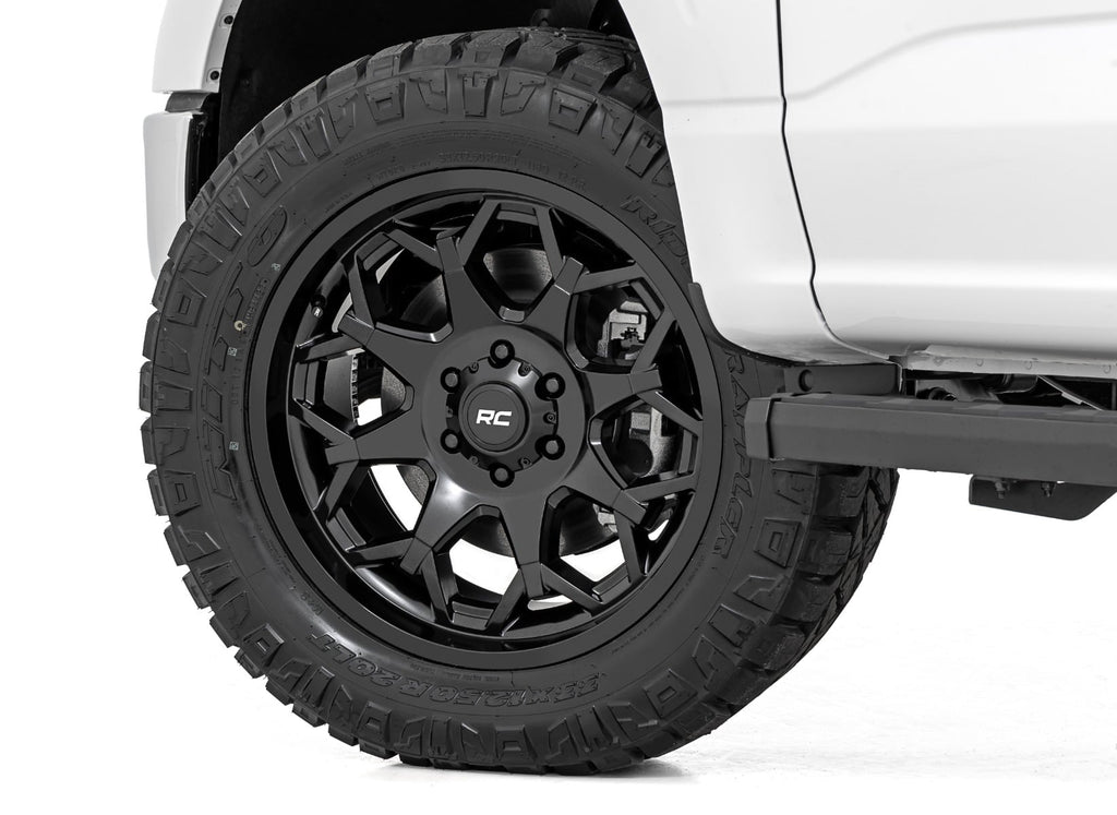 Rough Country 80 Series Wheel | One-Piece | Semi Gloss Black | 20x9 | 8x165 | 0mm