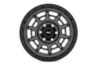 Rough Country 85 Series Wheel | Simulated Beadlock | Gunmetal Gray/Black | 17x9 | 6x5.5 | -12mm