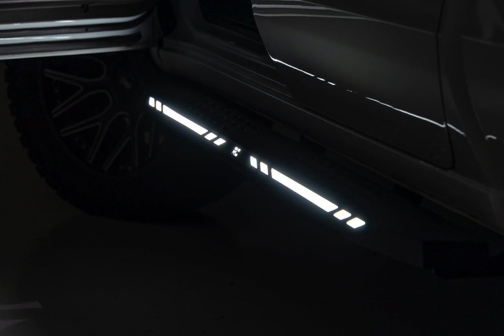 AC2 Running Boards | Amber/White | Crew Cab | Chevy/GMC 1500/2500HD/3500HD (19-26)
