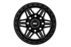 Rough Country 76 Series Wheel | Simulated Beadlock | Gloss Black | 17x9 | 8x6.5 | -12mm