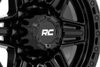 Rough Country 76 Series Wheel | Simulated Beadlock | Gloss Black | 17x9 | 6x5.5 | -12mm