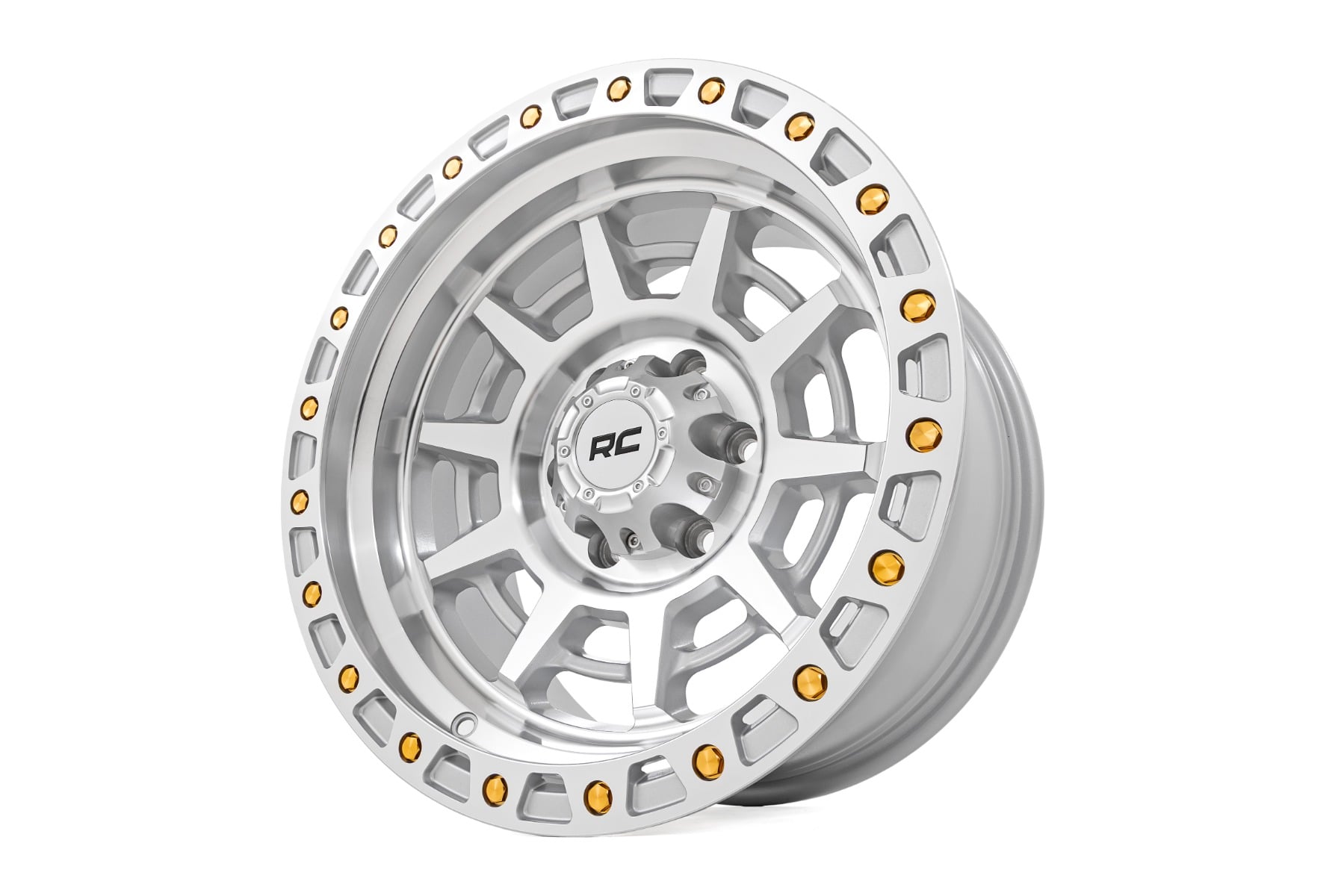Rough Country 85 Series Wheel | Simulated Beadlock | Full Machine | 17x9 | 5x4.5 | -12mm