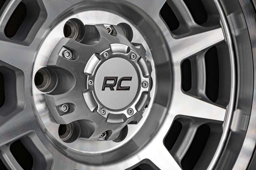 Rough Country 85 Series Wheel | Simulated Beadlock | Full Machine | 17x9 | 5x5 | -12mm