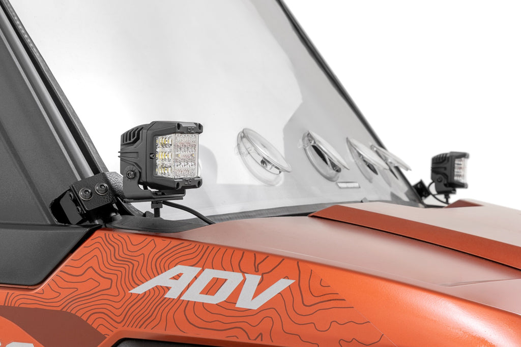 LED Light Kit | Front Mount | 3" Chrome Pair | Wide Angle | Polaris XPEDITION ADV 5