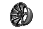 Rough Country 81 Series Wheel | One-Piece | Semi Gloss Black w/machined spokes | 20x9 | 8x180 | 0mm