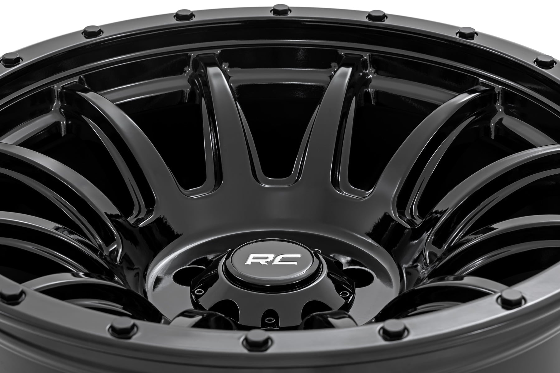 Rough Country 90 Series Wheel | One-Piece | Gloss Black | 20x9 | 6x5.5 | 0mm